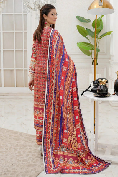 3 Piece Winter Embroidered Khaddar Cotton Plazzo Suit
