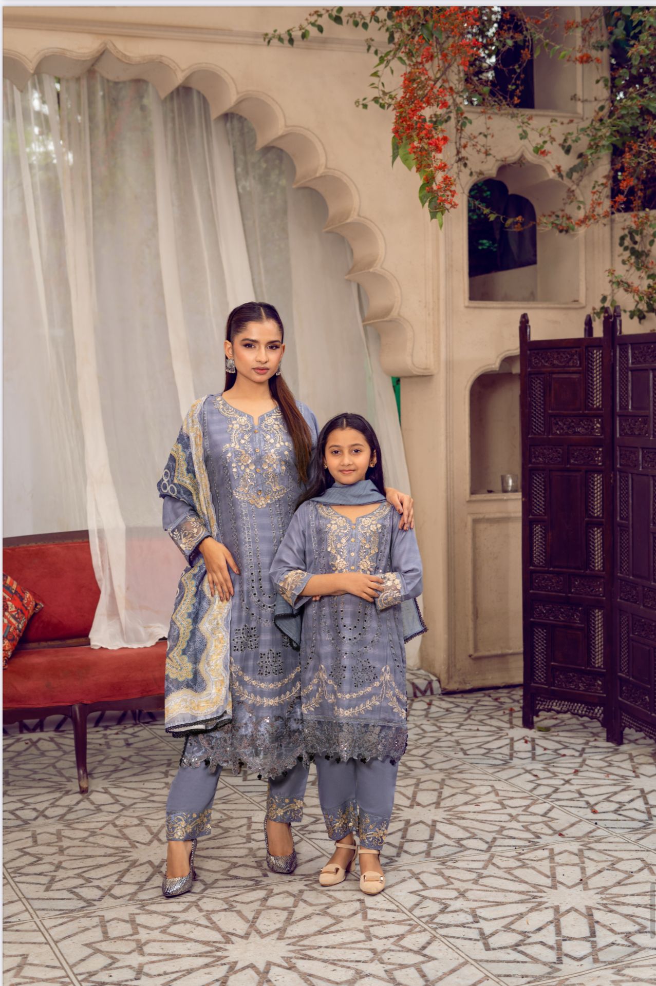 GRAY MARIA B INSPIRED Mother & Daughter Ready to Wear Viscose Collection