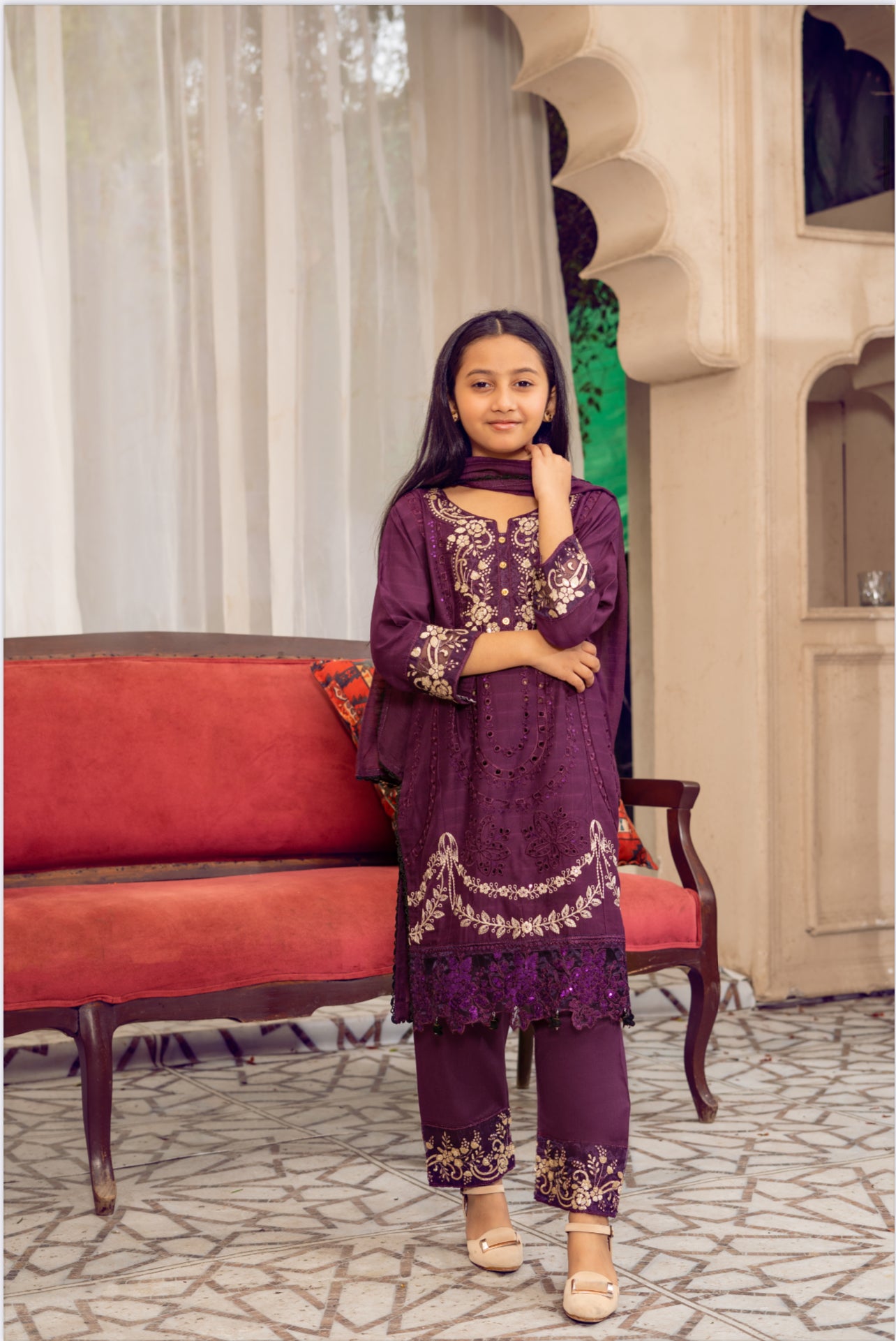 PLUM MARIA B INSPIRED Mother & Daughter Ready to Wear Viscose Collection