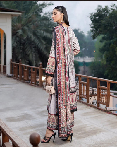 MS-4050- 3 Piece Embroidered Winter Khaddar Suit