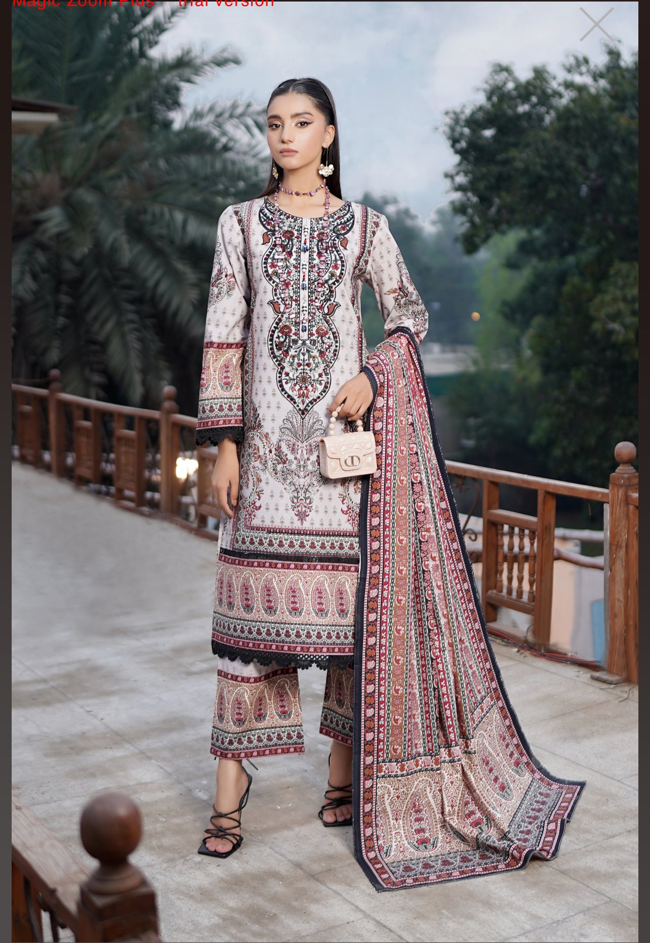 MS-4050- 3 Piece Embroidered Winter Khaddar Suit