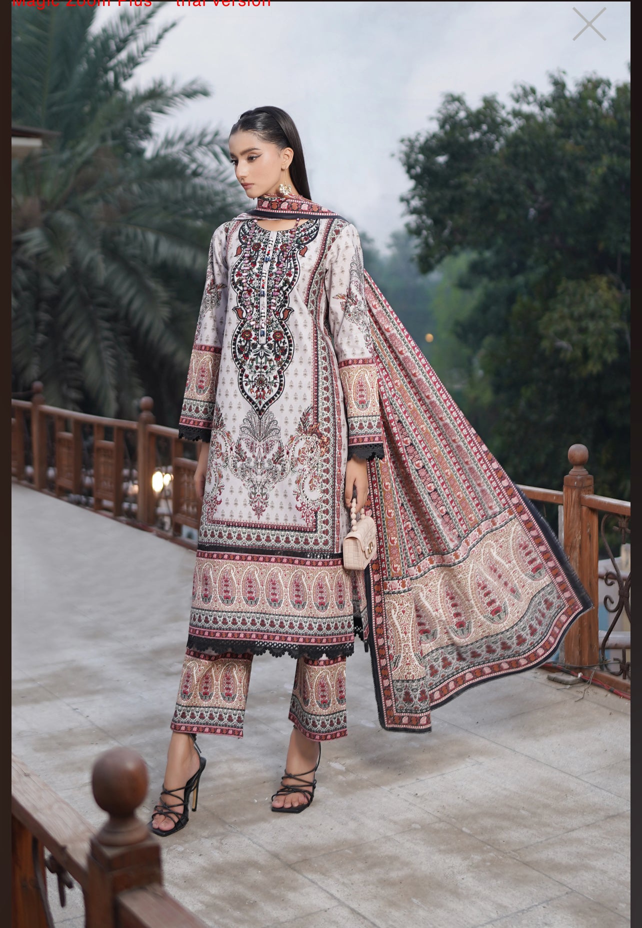 MS-4050- 3 Piece Embroidered Winter Khaddar Suit