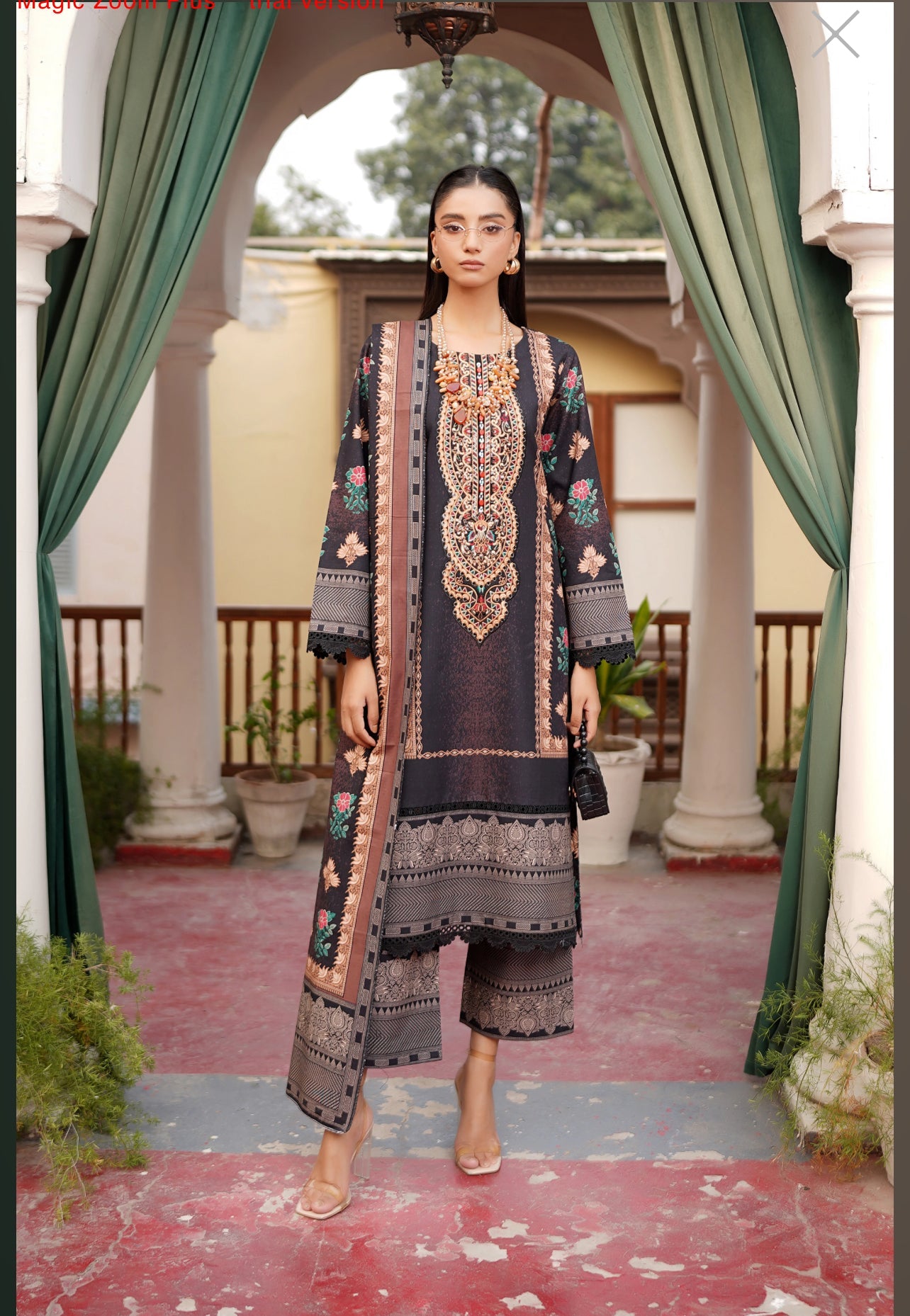 MS-4052- 3 Piece Embroidered Winter Khaddar Suit