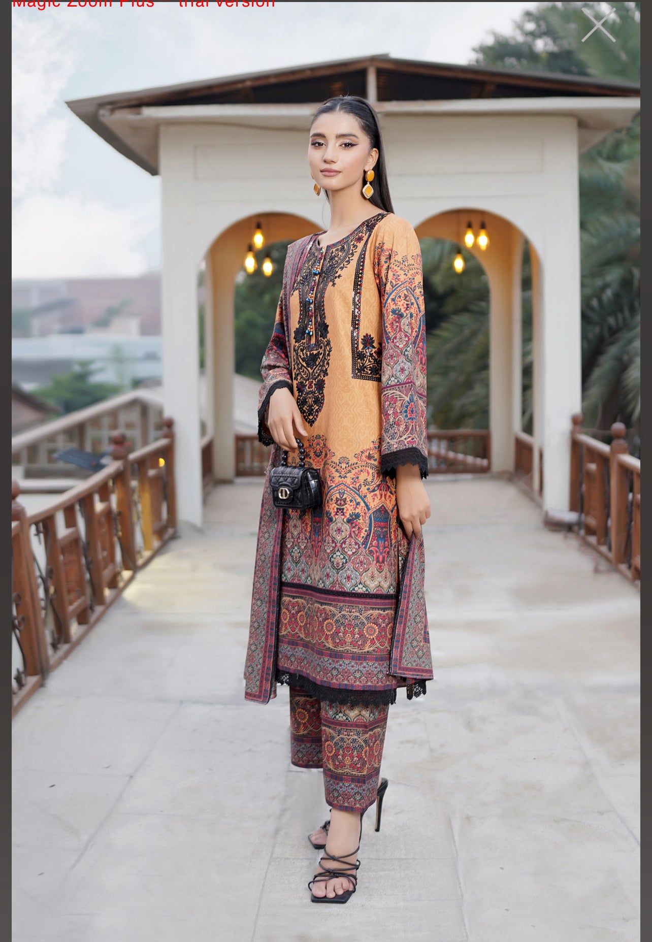 MS-4049- 3 Piece Embroidered Winter Khaddar Suit