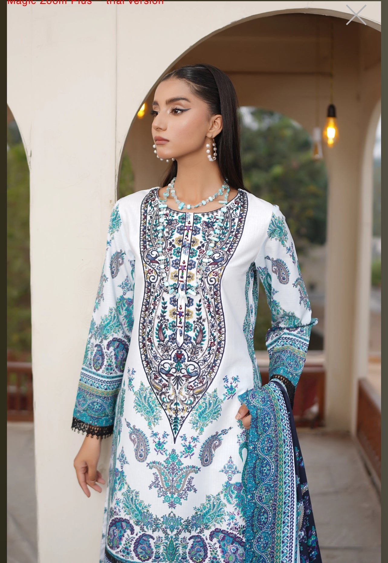 MS-4041- 3 Piece Embroidered Winter Khaddar Suit