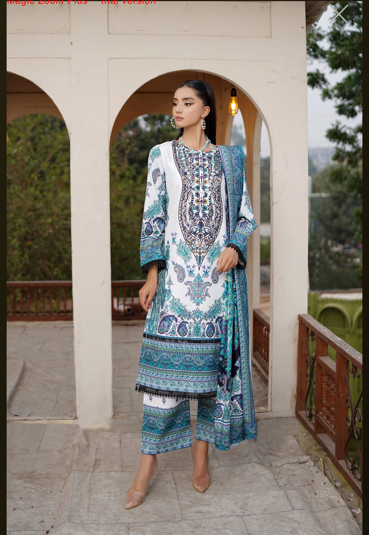 MS-4041- 3 Piece Embroidered Winter Khaddar Suit