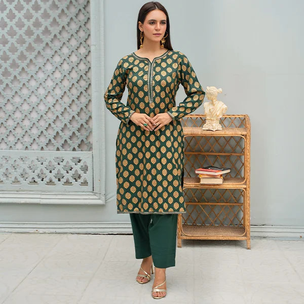 Green Linen Block Prints Limelight