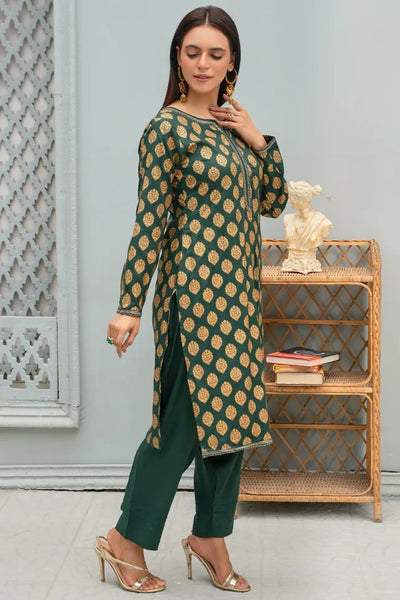 Green Linen Block Prints Limelight