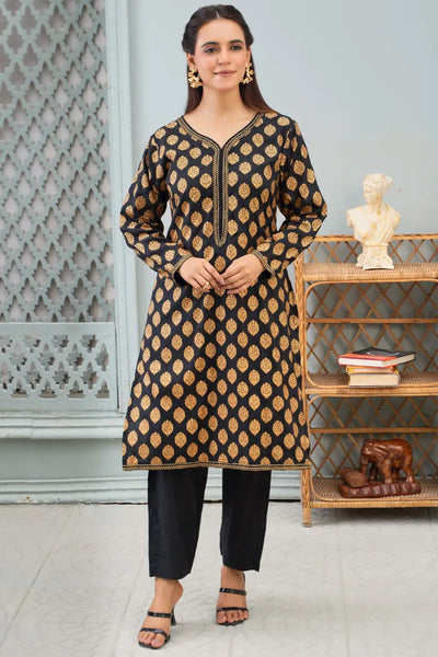 Black Linen Block Prints Limelight