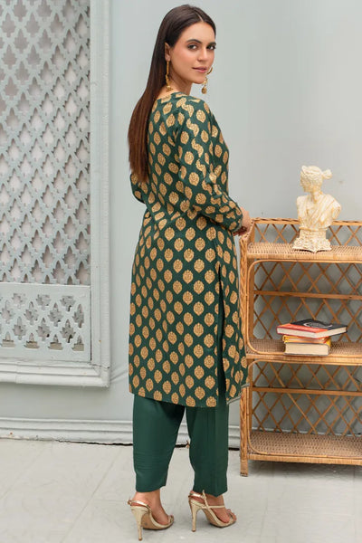 Green Linen Block Prints Limelight