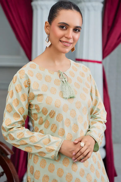 Pista Green Linen Block Prints Limelight