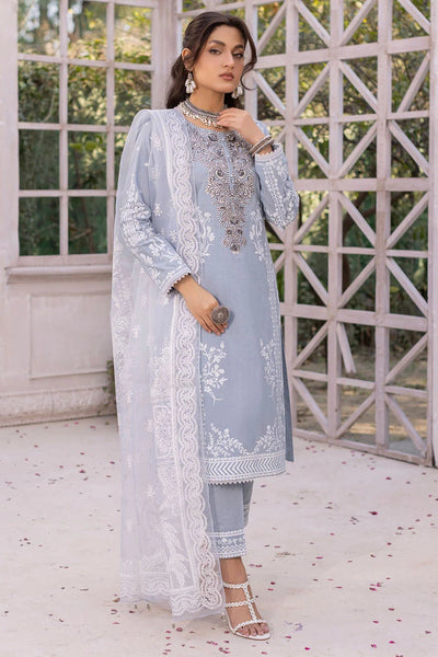 Lilic 3 Pc Embroidered Cotton Lawn Readymade Suit -7005