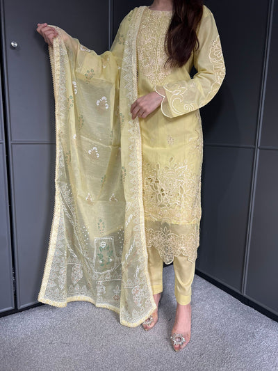 Raj Bari  Embroidered | Lawn Designer Suit With | Embroidered  Dupatta