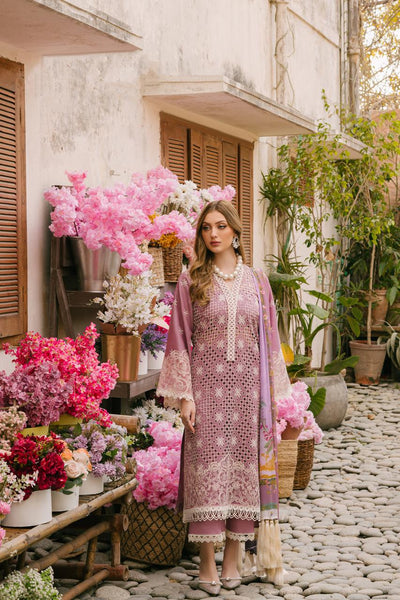 Eid Collection Luxury Lawn 3 Piece Outfit With Digital Print Silk Dupatta D-6