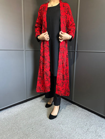D-22 PLAIN SUITE WITH | PRINTED LINEN JACKET | READY TO WEAR 3 PC