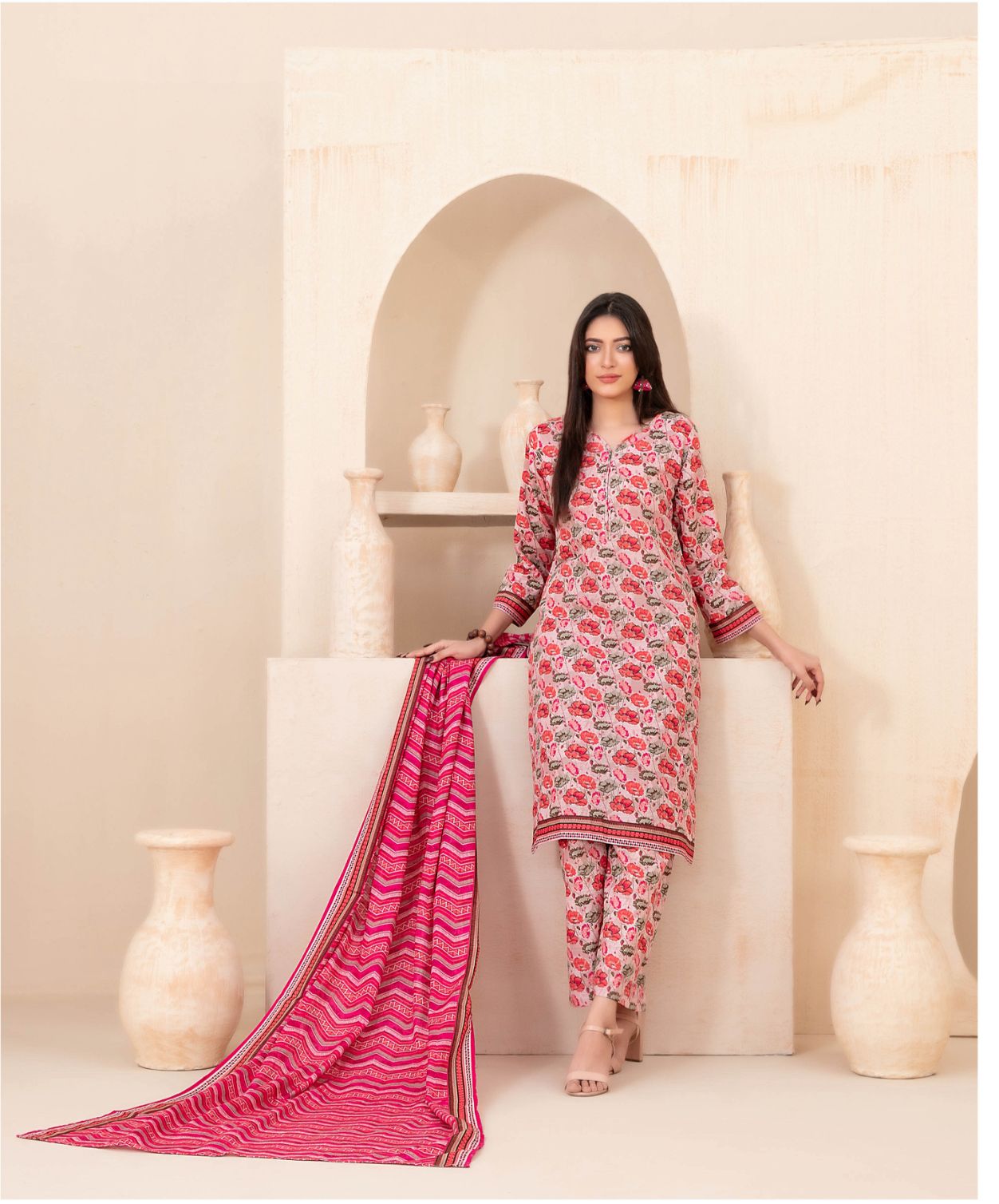 3 Piece Ready To Wear Tawakkal Khaddar Collection