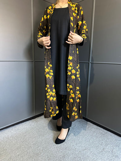 D-23 PLAIN SUITE WITH | PRINTED LINEN JACKET | READY TO WEAR 3 PC
