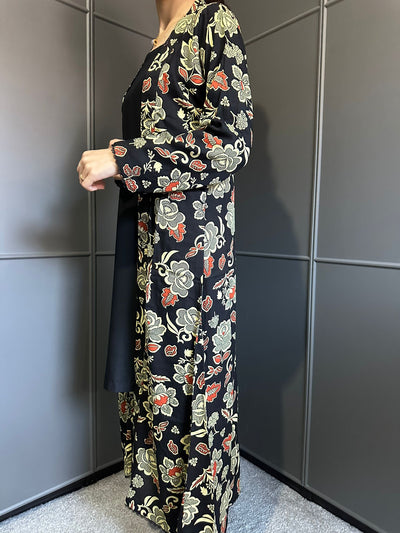 D-30 PLAIN SUITE WITH | PRINTED LINEN JACKET | READY TO WEAR 3 PC