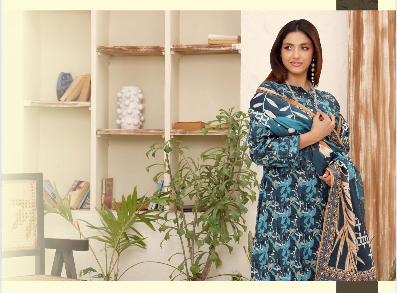 3PC PRINTED READYMADE SUIT  WITH LAWN DUPATTA