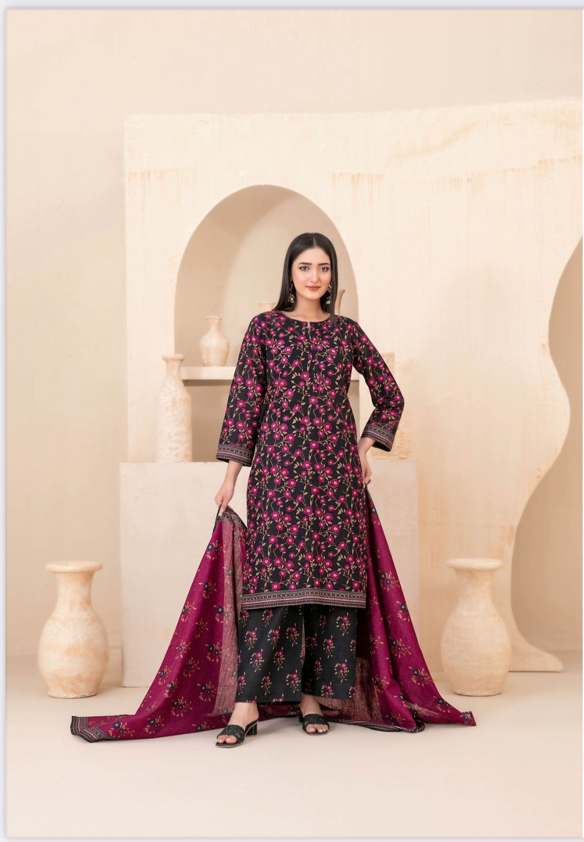 3 Piece Ready To Wear Tawakkal Khaddar Collection