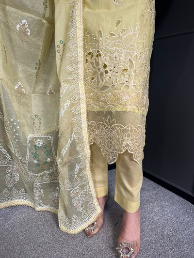 Raj Bari  Embroidered | Lawn Designer Suit With | Embroidered  Dupatta