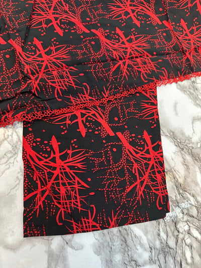 Floral Printed Stone Linen Suit - Trouser 2 Pc Set