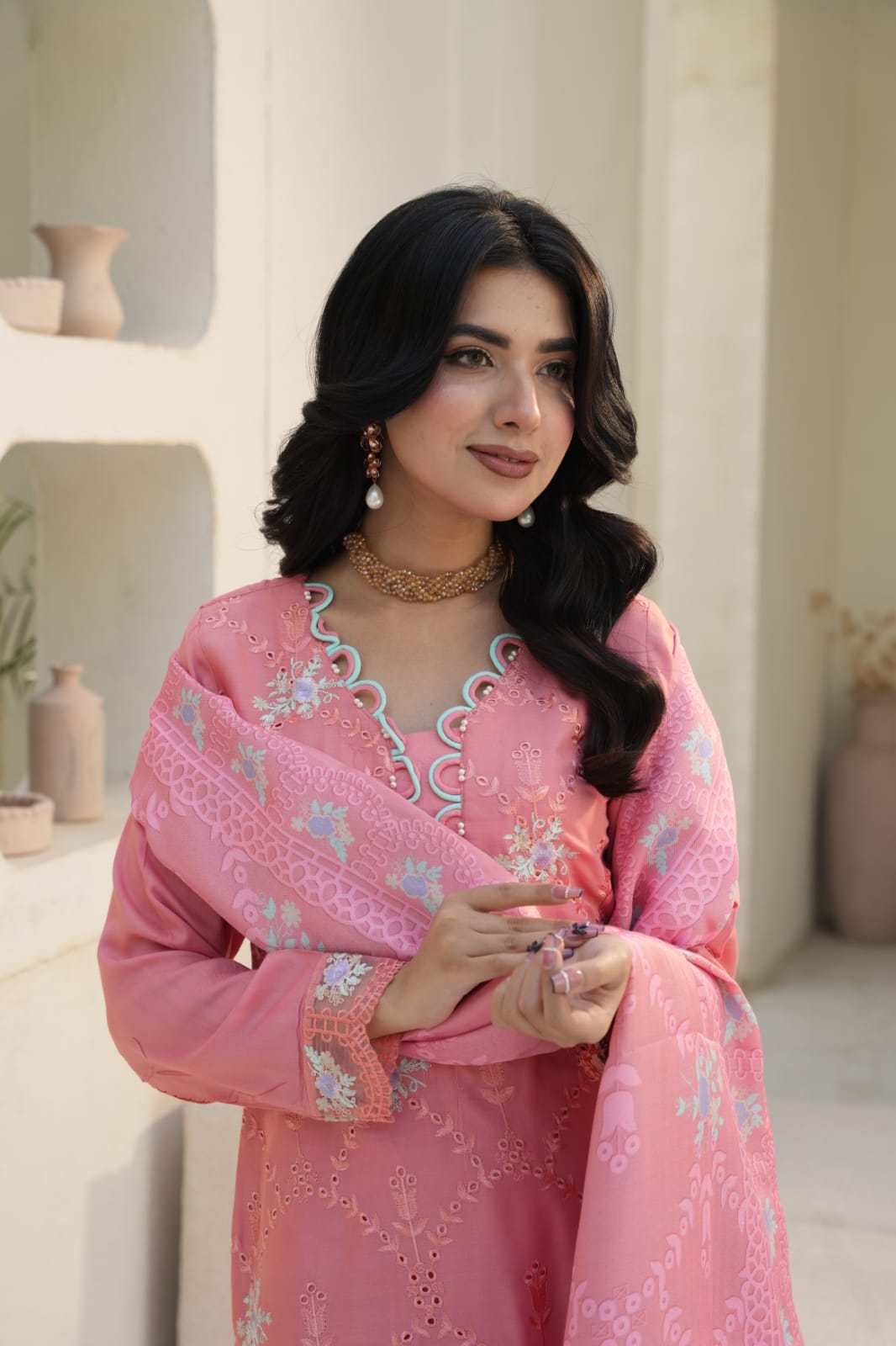 WINTER LINEN 3 PIECE| DESIGNER EMBROIDERED |READY TO WEAR SUIT