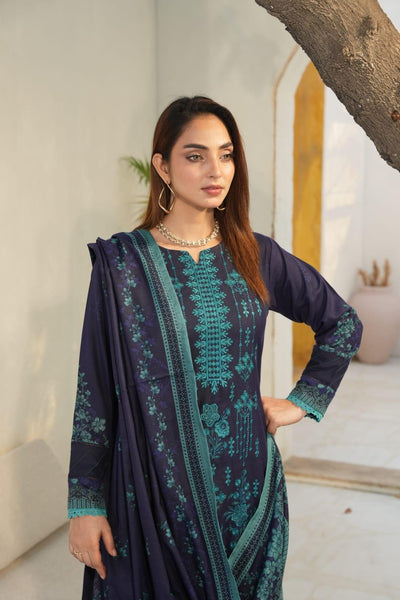 DHANAK 3 PIECE| DESIGNER EMBROIDERED |READY TO WEAR SUIT
