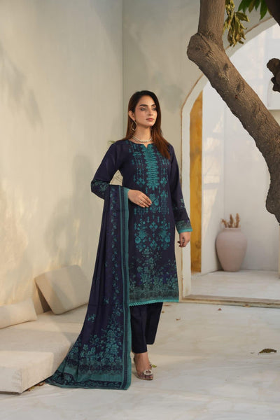 DHANAK 3 PIECE| DESIGNER EMBROIDERED |READY TO WEAR SUIT