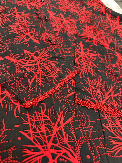 Floral Printed Stone Linen Suit - Trouser 2 Pc Set