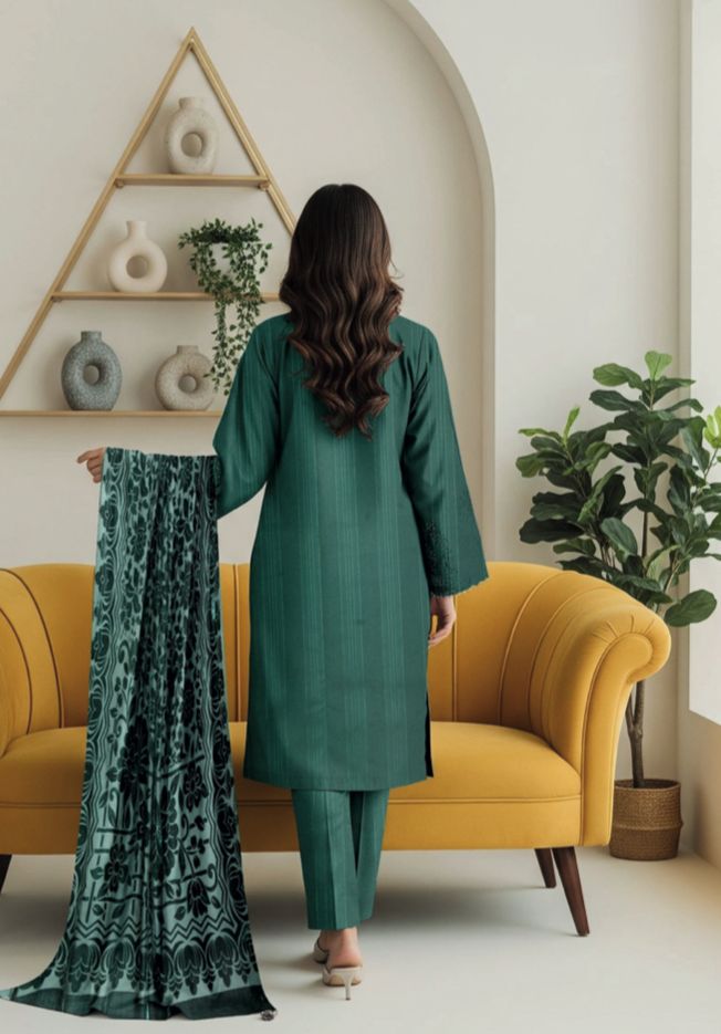 Doria Dhanak Winter | Collection Ready to Wear  With Plachi Shawal |  Asian Clothes
