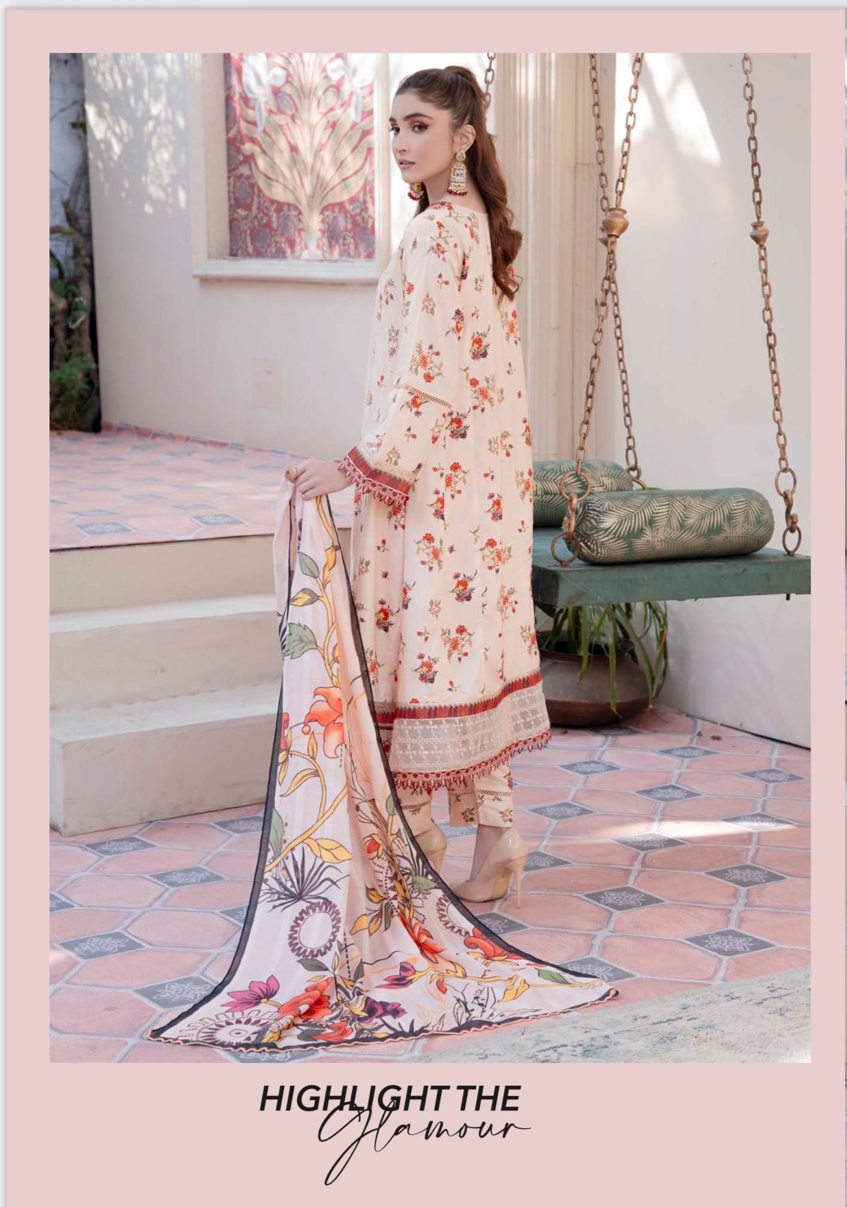 D-07  Luxury Linen Frock With Printed  Dupatta