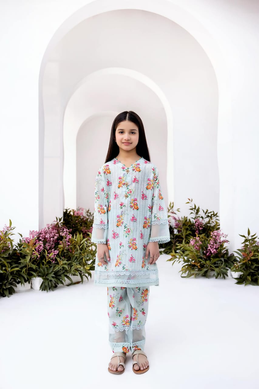 AL-404 - Readymade - Kids Jacquard Luxury Lawn Collection by Ally's 2024