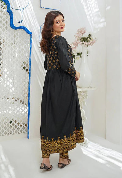 3 Pc Mother & Daughter Dress Print Lawn Ready To Wear Collection Black