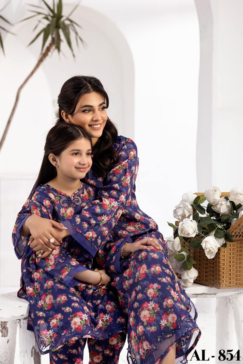 AL-405 - Readymade - Kids Jacquard Luxury Lawn Collection by Ally's 2024