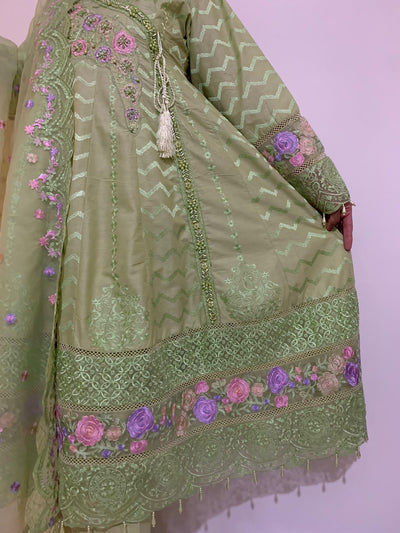 Premium Embroidered Cotton Anarkali Dress Ready to wear 6