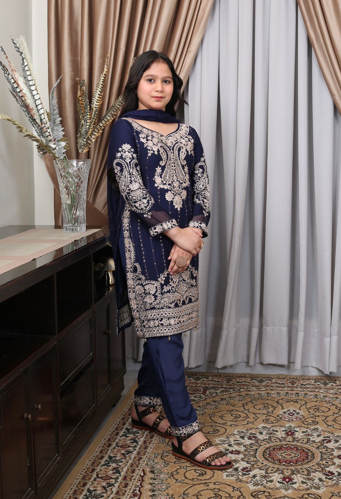 Mother and Daughter Chiffon Collection - Blue