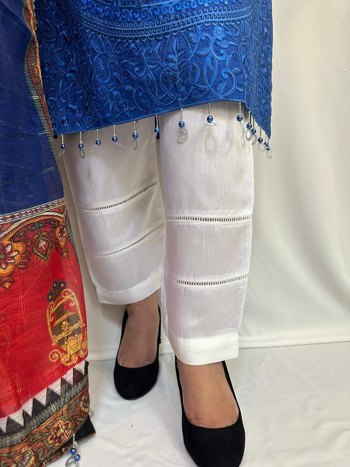 Maria b Viscose Embroidered Suit With  Organza Dupatta