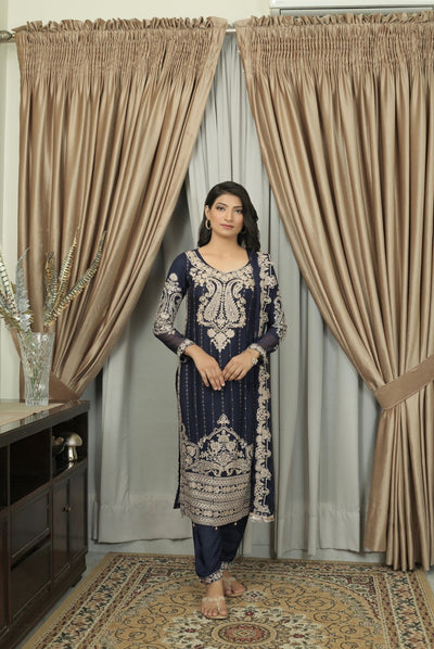 Mother and Daughter Chiffon Collection - Blue